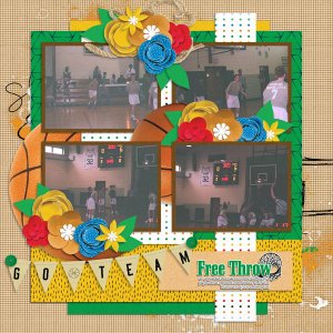 Lets Play Basketball-Memory Mosaic Template #2 Challenge
