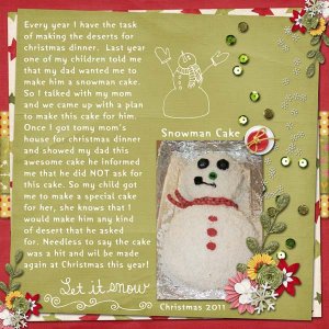 Snowman Cake