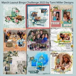 March Layout Bingo Challenge