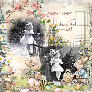Easter 1955 -just Daddy and Me