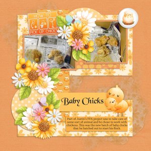 Chicks Rule-ScrapbookCrazy with April Temp #2 Challenge