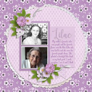 Mom and Lilacs