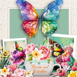 Flowers and Butterflies