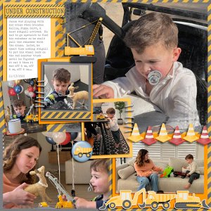 Jaxon playing with Aunt Abigail + his crane - 11.13.2022
