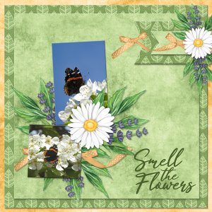Smell the Flowers (wordart challenge)