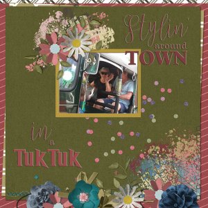 in style around in a tuktuk
