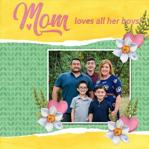 Mom loves all her boys!