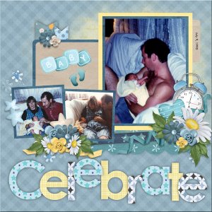 Everyday Celebrations Temp #1-Miss Fish  Baby Boy-ScrapbookCrazy