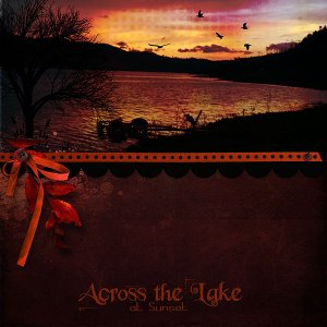 Across the Lake at Sunset