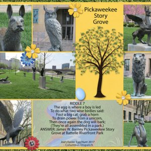 2017 #7 - Pickaweekee Story Grove Statues