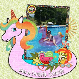 Ava at the pool 2023