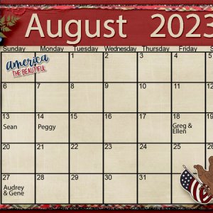 August Calendar -- 2023