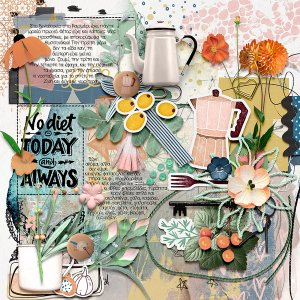 Hotel breakfast (left page)