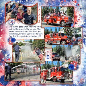 Water fight at the parade