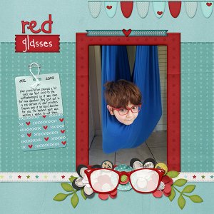 red glasses