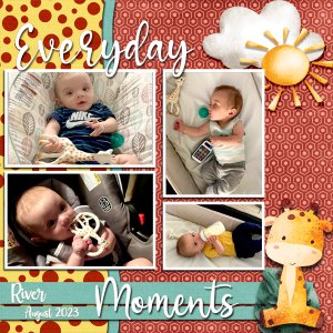 River loves his giraffe!