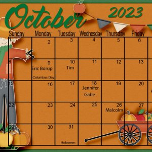 October CalendaR 2023