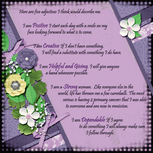5 Adjectives about me