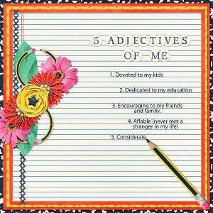 5 adjectives about me