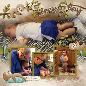 Papa Scott giving Jaxon a 'Marine' bath 5.20-22.2021
