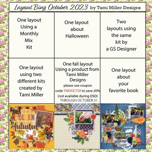 October 2023 Bingo Card