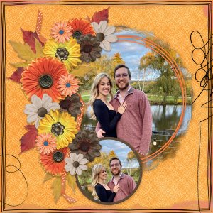Autumn Layered Edges 1 #6 with Blended Holiday-Miss Fish  Flavors Of Fall-C