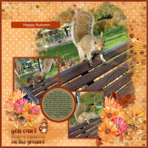 Thankful Days 1 Temp #3-Miss  Fish Nutty Squirrels-ScrapbookCrazy