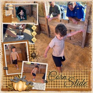 Jaxon trying out the Corn Slide 10.15.2022