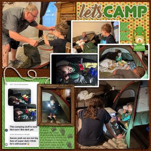 Jaxon sleep in tent at Papa Scott's 8.25.2022