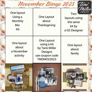 November Layout BINGO 2023
