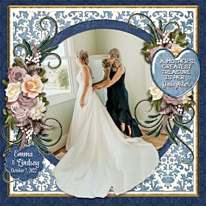 Emma and her mother at wedding