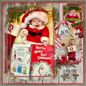 Merry Memories Masked Templates 2 #3-Miss Fish Loads Of Joy-Aimee + Tam