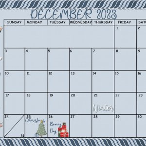 December 2023 Calendar