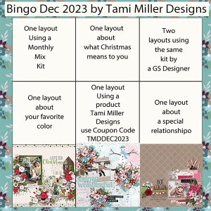 December Bingo Board
