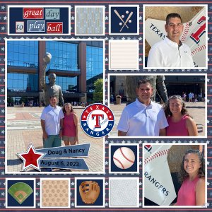 Doug + Nancy at the TS Rangers game
