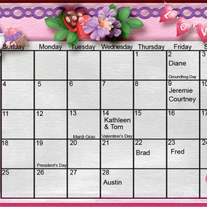 February Calendar