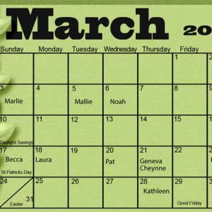 March Calendar