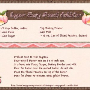Super Easy Peach Cobbler