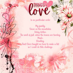 Some things that I Love