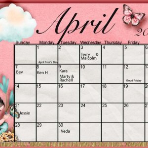 April Calendar