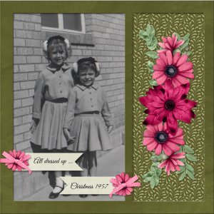 All dressed up for Christmas 1957