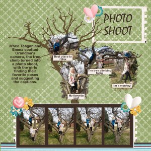 Tree climbing photo shoot
