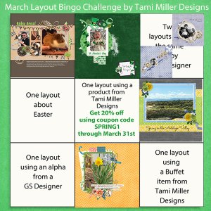 March Layout Bingo