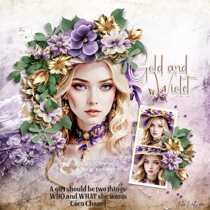 gold and violet