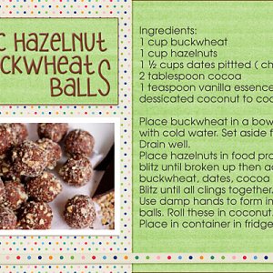 Recipe Card - Choc Hazelnut Buckwheat Balls