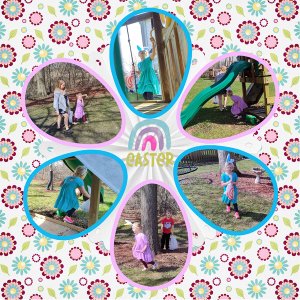 Easter egg hunt at Megan's