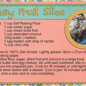 Recipe Card Challenge - Easy Fruit Slice