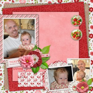 Paint chips Strawberry Field Quick Page from designs by Connie Prince