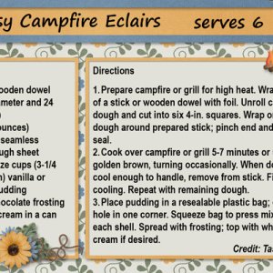 June 2024 Recipe Card Challenge - Easy Campfire Eclairs