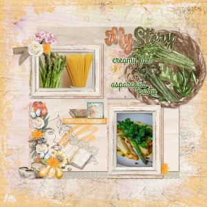Creamy fish, veggies and pasta